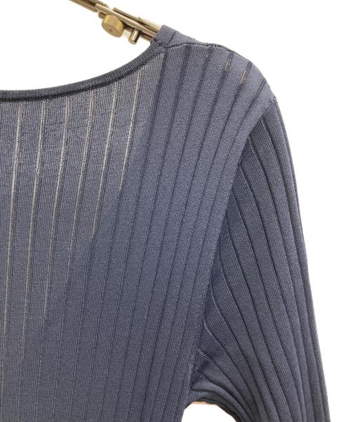Diagram（ダイアグラム）Diagram (ダイアグラム) カシュクールリブニットワンピース ネイビー サイズ:36の古着・服飾アイテム