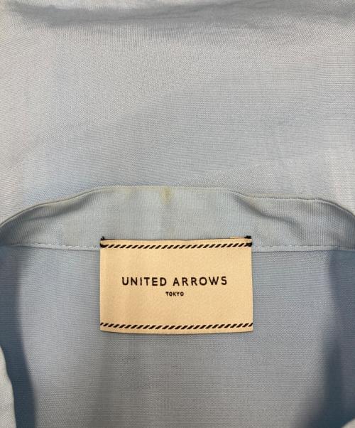 UNITED ARROWS TOKYO（ユナイテッドアローズトウキョウ）UNITED ARROWS TOKYO (ユナイテッドアローズトウキョウ) TA/P/C フロントフリル ショートスリーブ ブラウス ブルー サイズ:記載無しの古着・服飾アイテム