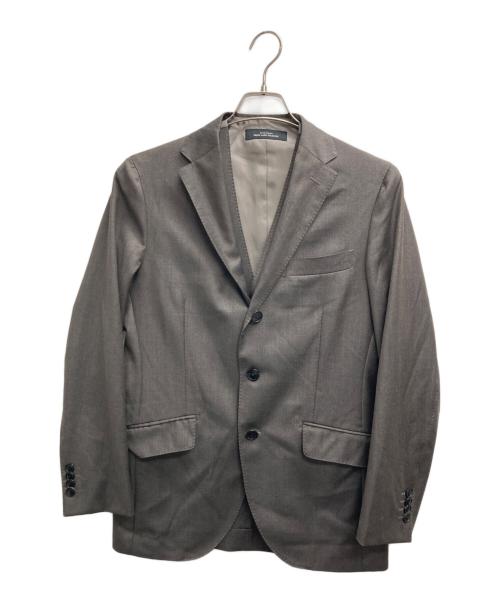 green label relaxing（グリーンレーベルリラクシング）green label relaxing (グリーンレーベルリラクシング) CANONICO サージ無地3Pセットアップスーツ ブラウン サイズ:44の古着・服飾アイテム