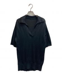 JOHN SMEDLEY（ジョンスメドレー）の古着「スキッパーシャツ」｜ブラック