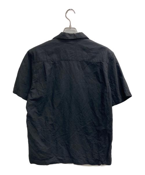 UNFILO（アンフィーロ）UNFILO (アンフィーロ) ライトリネン オープンカラーシャツ ブラック サイズ:Sの古着・服飾アイテム