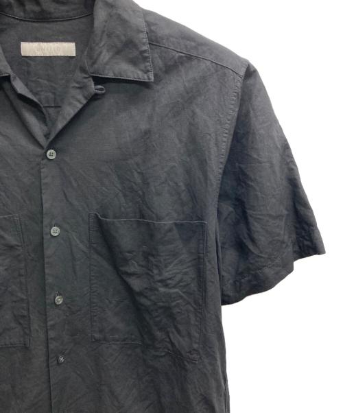 UNFILO（アンフィーロ）UNFILO (アンフィーロ) ライトリネン オープンカラーシャツ ブラック サイズ:Sの古着・服飾アイテム