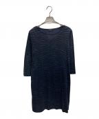 marimekkoマリメッコ）の古着「総柄カットソーワンピース」｜ネイビー