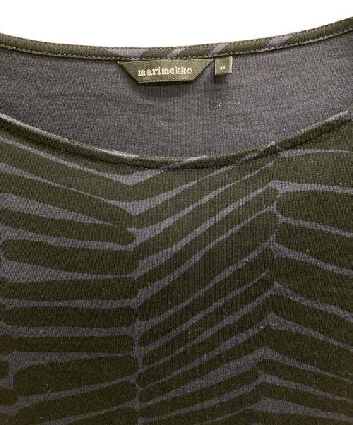 marimekko（マリメッコ）marimekko (マリメッコ) 総柄カットソーワンピース ネイビー サイズ:Mの古着・服飾アイテム