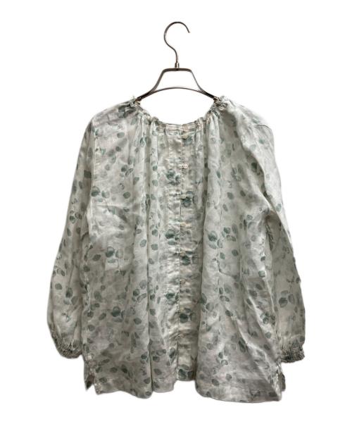 nest Robe（ネストローブ）nest Robe (ネストローブ) 総柄ブラウス グリーン サイズ:Freeの古着・服飾アイテム