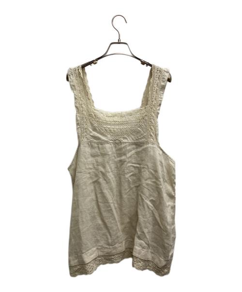 nest Robe（ネストローブ）nest Robe (ネストローブ) リネンレース キャミソール ベージュ サイズ:Freeの古着・服飾アイテム