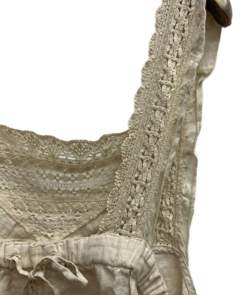 nest Robe（ネストローブ）nest Robe (ネストローブ) リネンレース キャミソール ベージュ サイズ:Freeの古着・服飾アイテム