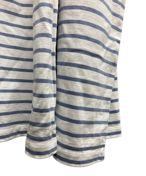 nest Robe（ネストローブ）nest Robe (ネストローブ) アリゾナコットンボーダーワンピース ブルー×ホワイト サイズ:Freeの古着・服飾アイテム