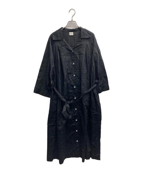 bulle de savon（ビュル デ サボン）bulle de savon (ビュル デ サボン) シャツワンピース ブラック サイズ:Freeの古着・服飾アイテム