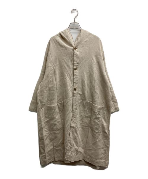 nest Robe（ネストローブ）nest Robe (ネストローブ) リネンパフスリーブ2wayワンピース ベージュ サイズ:Freeの古着・服飾アイテム
