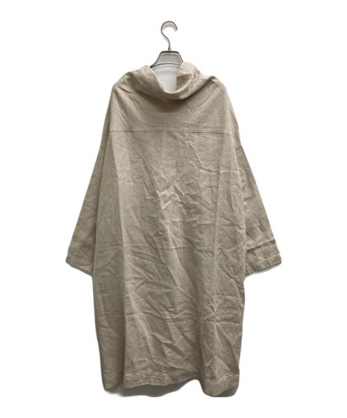 nest Robe（ネストローブ）nest Robe (ネストローブ) リネンパフスリーブ2wayワンピース ベージュ サイズ:Freeの古着・服飾アイテム