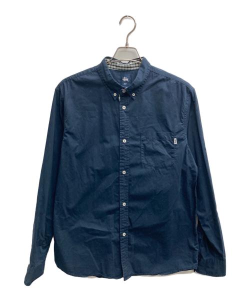 stussy（ステューシー）stussy (ステューシー) ボタンダウンシャツ ネイビー サイズ:Lの古着・服飾アイテム