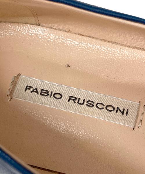 FABIO RUSCONI（ファビオルスコーニ）FABIO RUSCONI (ファビオルスコーニ) バイカラーフラットシューズ ネイビー サイズ:36の古着・服飾アイテム
