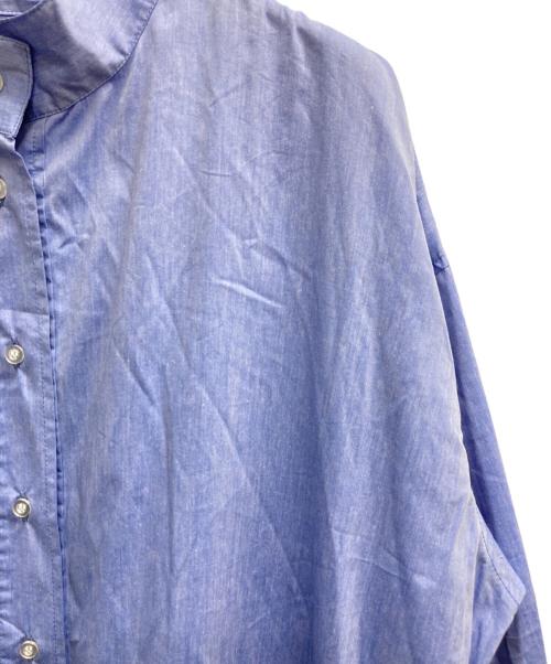 COLLAGE GALLARDAGALANTE（コラージュ ガリャルダガランテ）COLLAGE GALLARDAGALANTE (コラージュ ガリャルダガランテ) スタンドシャツワンピース ブルー サイズ:Ｆの古着・服飾アイテム