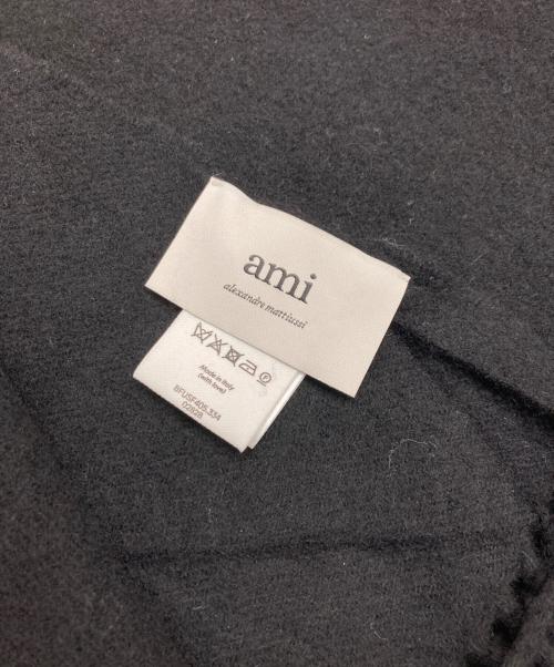 ami（アミ）ami (アミ) ウールマフラー ブラックの古着・服飾アイテム
