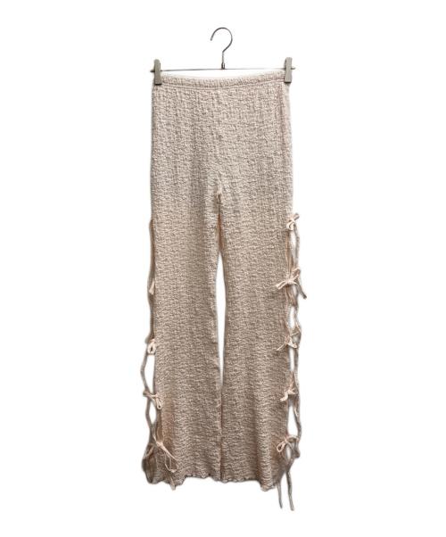 FICTION TOKYO（フィクショントーキョー）FICTION TOKYO (フィクショントーキョー) サイドリボンフレアパンツ ピンク サイズ:Free 未使用品の古着・服飾アイテム
