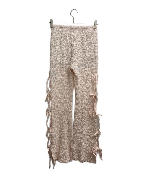 FICTION TOKYO（フィクショントーキョー）FICTION TOKYO (フィクショントーキョー) サイドリボンフレアパンツ ピンク サイズ:Free 未使用品の古着・服飾アイテム