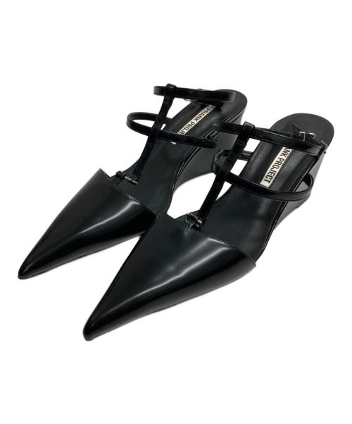 PRANK PROJECT（プランクプロジェクト）PRANK PROJECT (プランクプロジェクト) T-Strap Stretch Sandals ブラック サイズ:37の古着・服飾アイテム