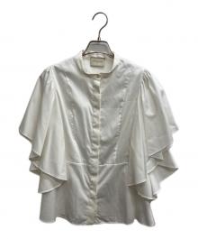 UNITED ARROWS（ユナイテッドアローズ）の古着「ペプラム フレアスリーブ ブラウス」｜ホワイト