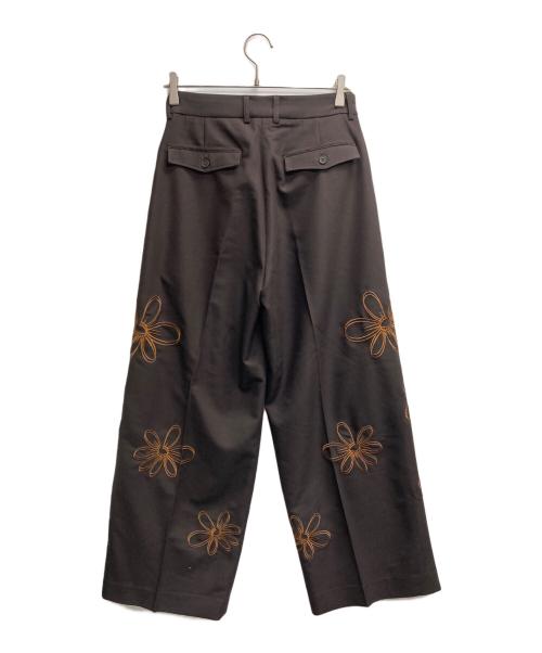 ajouter flow（アジューテフロー）ajouter flow (アジューテフロー) タックパンツ ブラウン サイズ:S 未使用品の古着・服飾アイテム