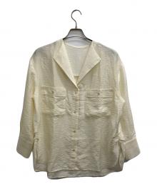 COLLAGE GALLARDAGALANTE（コラージュ ガリャルダガランテ）の古着「ヴィンテージライクラペルカラーシャツ」｜ブラウン