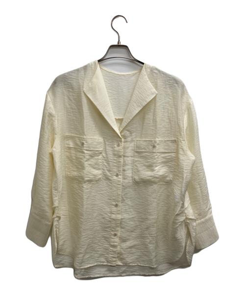 COLLAGE GALLARDAGALANTE（コラージュ ガリャルダガランテ）COLLAGE GALLARDAGALANTE (コラージュ ガリャルダガランテ) ヴィンテージライクラペルカラーシャツ ブラウン サイズ:Fの古着・服飾アイテム