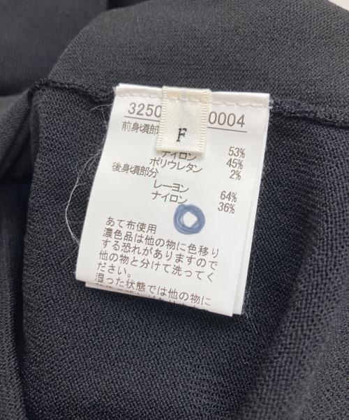 qualite（カリテ）qualite (カリテ) レーヨンストレッチボートネックニット ブラック サイズ:Freeの古着・服飾アイテム