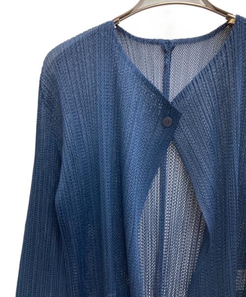 PLEATS PLEASE（プリーツプリーズ）PLEATS PLEASE (プリーツプリーズ) プリーツカーディガン ネイビー サイズ:3の古着・服飾アイテム