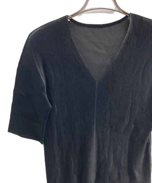 PLEATS PLEASE（プリーツプリーズ）PLEATS PLEASE (プリーツプリーズ) プリーツカットソー ブラック サイズ:3の古着・服飾アイテム