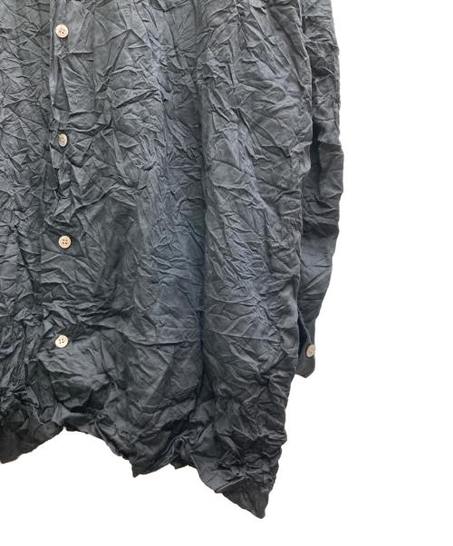 ISSEY MIYAKE（イッセイミヤケ）ISSEY MIYAKE (イッセイミヤケ) シワ加工シャツ ブラック サイズ:Mの古着・服飾アイテム