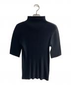 PLEATS PLEASEプリーツプリーズ）の古着「プリーツ ボトルネック カットソー」｜ブラック