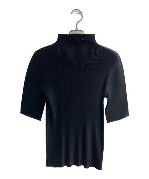 PLEATS PLEASE（プリーツプリーズ）PLEATS PLEASE (プリーツプリーズ) プリーツ ボトルネック カットソー ブラック サイズ:3の古着・服飾アイテム