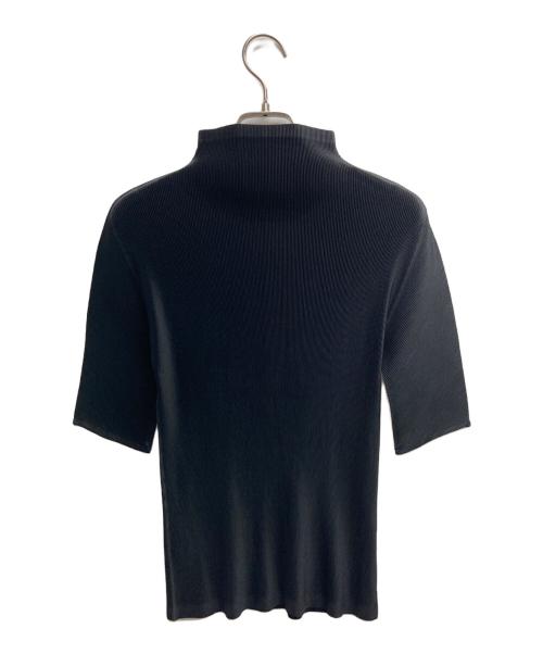 PLEATS PLEASE（プリーツプリーズ）PLEATS PLEASE (プリーツプリーズ) プリーツ ボトルネック カットソー ブラック サイズ:3の古着・服飾アイテム