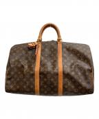 LOUIS VUITTONルイ ヴィトン）の古着「キーポル50 トラベルバッグ」｜ブラウン