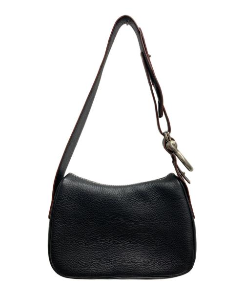 BURBERRY LONDON（バーバリーロンドン）BURBERRY LONDON (バーバリーロンドン) ステッチフラップワンショルダーバッグ ブラックの古着・服飾アイテム