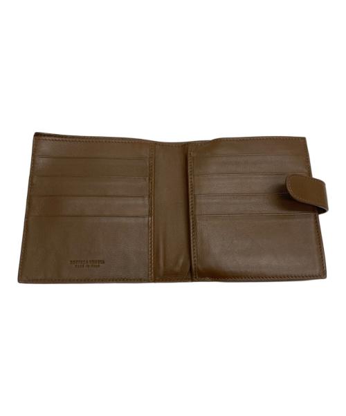 BOTTEGA VENETA（ボッテガベネタ）BOTTEGA VENETA (ボッテガベネタ) 2つ折りラウンドジップウォレット ブラウンの古着・服飾アイテム