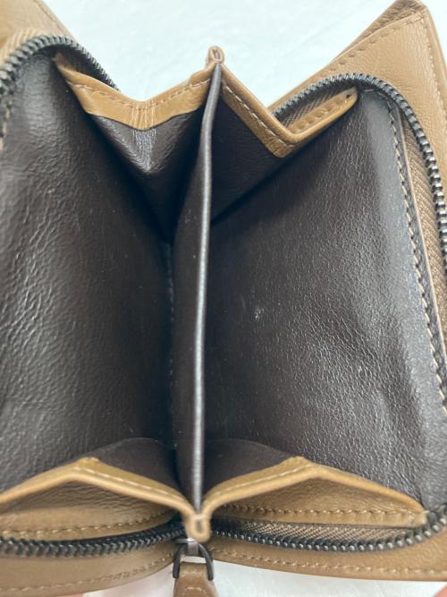BOTTEGA VENETA（ボッテガベネタ）BOTTEGA VENETA (ボッテガベネタ) 2つ折りラウンドジップウォレット ブラウンの古着・服飾アイテム