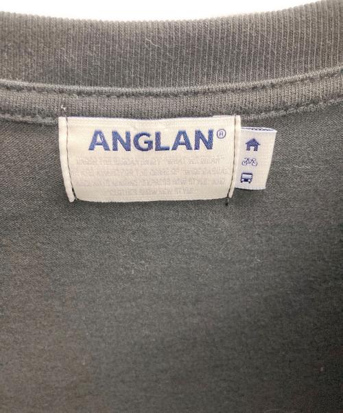 ANGLAN（アングラン）ANGLAN (アングラン) Applique Logo Half Tee ブラック サイズ:Freeの古着・服飾アイテム