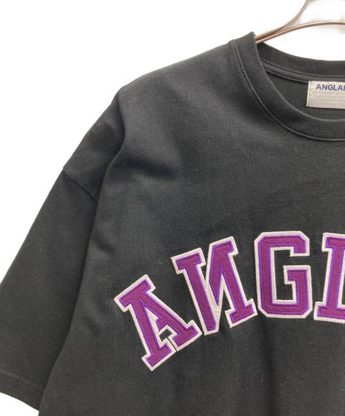 ANGLAN（アングラン）ANGLAN (アングラン) Applique Logo Half Tee ブラック サイズ:Freeの古着・服飾アイテム