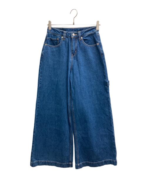 ANNA SUI NYC（アナスイエヌワイシー）ANNA SUI NYC (アナスイエヌワイシー) スーパーバギーデニムパンツ ブルー サイズ:Mの古着・服飾アイテム