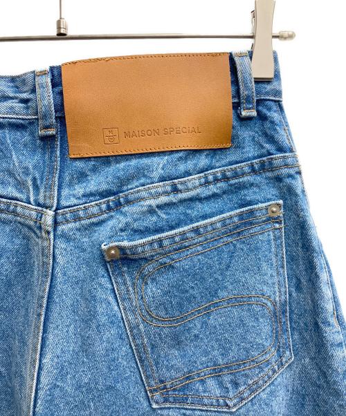 MAISON SPECIAL（メゾンスペシャル）MAISON SPECIAL (メゾンスペシャル) High Waist Cocoon Denim Pants ブルー サイズ:38の古着・服飾アイテム