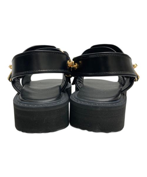 THE RERACS（ザ リラクス）THE RERACS (ザ リラクス) ターンロックサンダル ブラック サイズ:23.5cmの古着・服飾アイテム