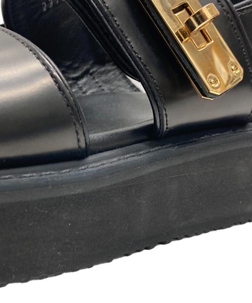 THE RERACS（ザ リラクス）THE RERACS (ザ リラクス) ターンロックサンダル ブラック サイズ:23.5cmの古着・服飾アイテム