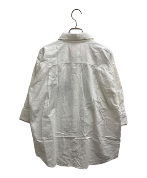 Vivienne Westwood RED LABEL（ヴィヴィアンウエストウッドレッドレーベル）Vivienne Westwood RED LABEL (ヴィヴィアンウエストウッドレッドレーベル) 綿麻セルヴィッチダンガリースリーブタックシャツ ホワイト サイズ:00の古着・服飾アイテム