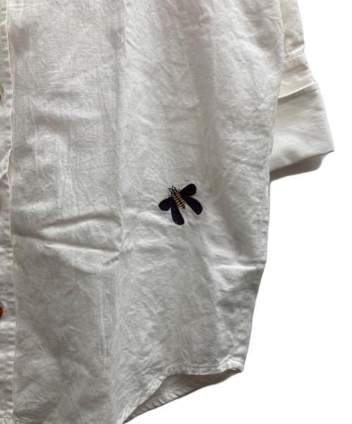 Vivienne Westwood RED LABEL（ヴィヴィアンウエストウッドレッドレーベル）Vivienne Westwood RED LABEL (ヴィヴィアンウエストウッドレッドレーベル) 綿麻セルヴィッチダンガリースリーブタックシャツ ホワイト サイズ:00の古着・服飾アイテム