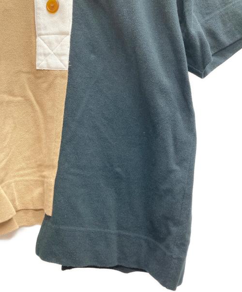 Vivienne Westwood RED LABEL（ヴィヴィアンウエストウッドレッドレーベル）Vivienne Westwood RED LABEL (ヴィヴィアンウエストウッドレッドレーベル) リメイクPOLOトップ オーブスター刺繍 ブラック×ブラウン サイズ:00の古着・服飾アイテム
