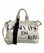LANVIN en Bleuランバンオンブルー）の古着「ジャーナル 2wayトートバッグ」｜ホワイト