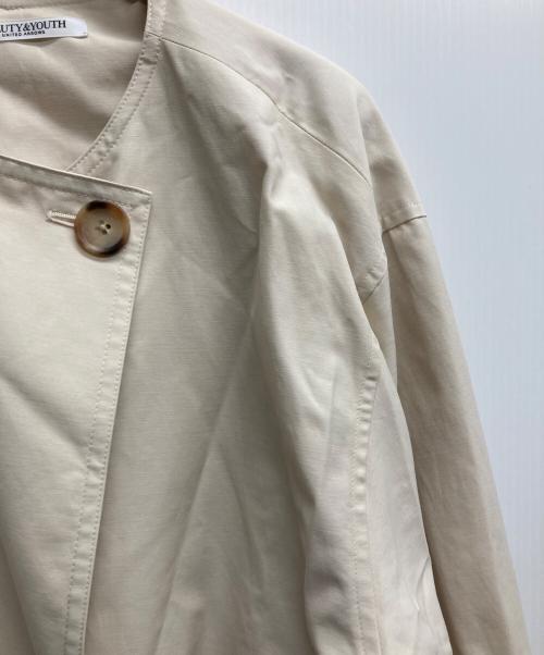 BEAUTY&YOUTH（ビューティーアンドユース）BEAUTY&YOUTH (ビューティーアンドユース) ノーカラーベルト コート ベージュ サイズ:M 未使用品の古着・服飾アイテム