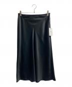 theoryセオリー）の古着「FLUID SATIN CL MIDI SK」｜ブラック