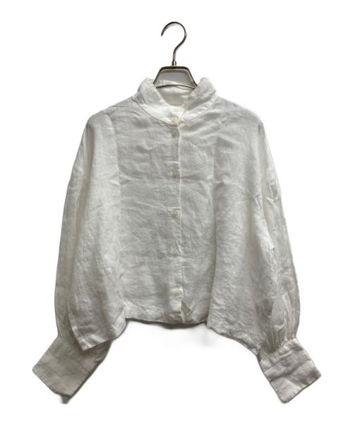 SETTO（セット）SETTO (セット) LINEN OKKAKE SHIRTS BS ホワイト サイズ:Freeの古着・服飾アイテム